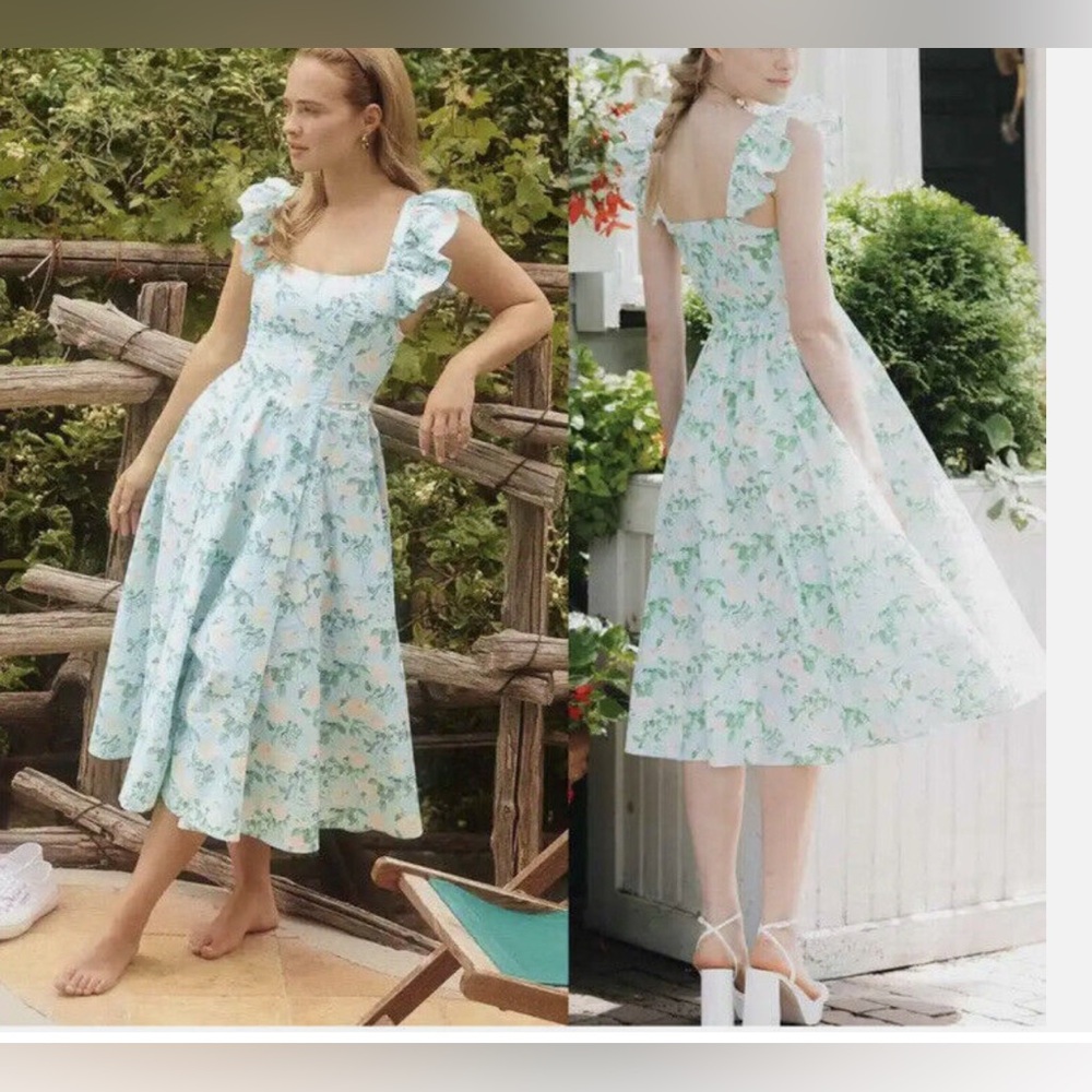 Hill House Home Daphne Blue Roses Dress